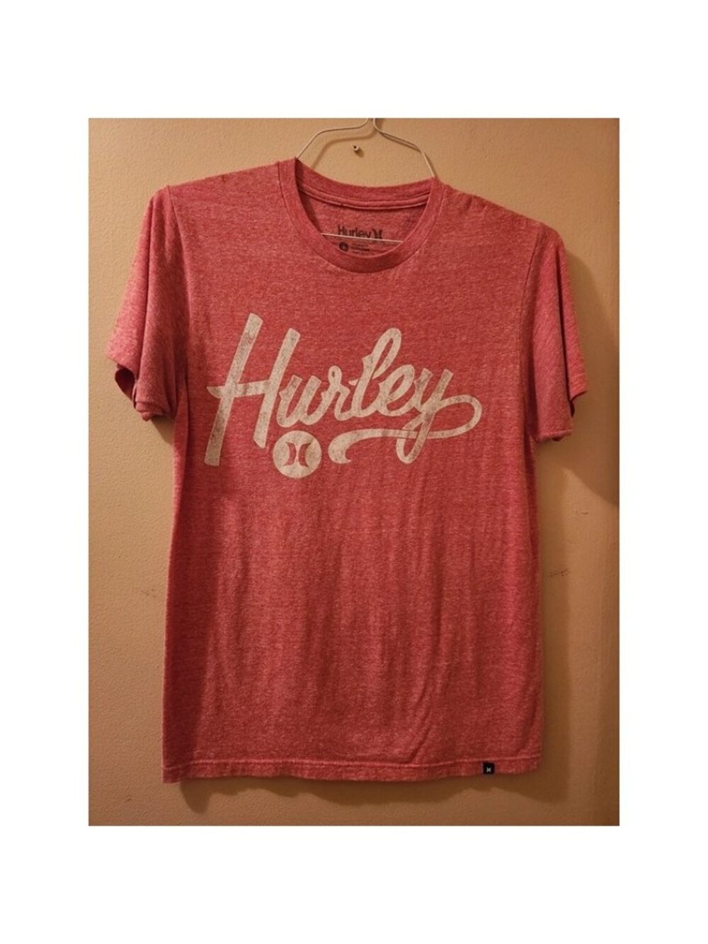 Red Distressed Hurley Shirt Small